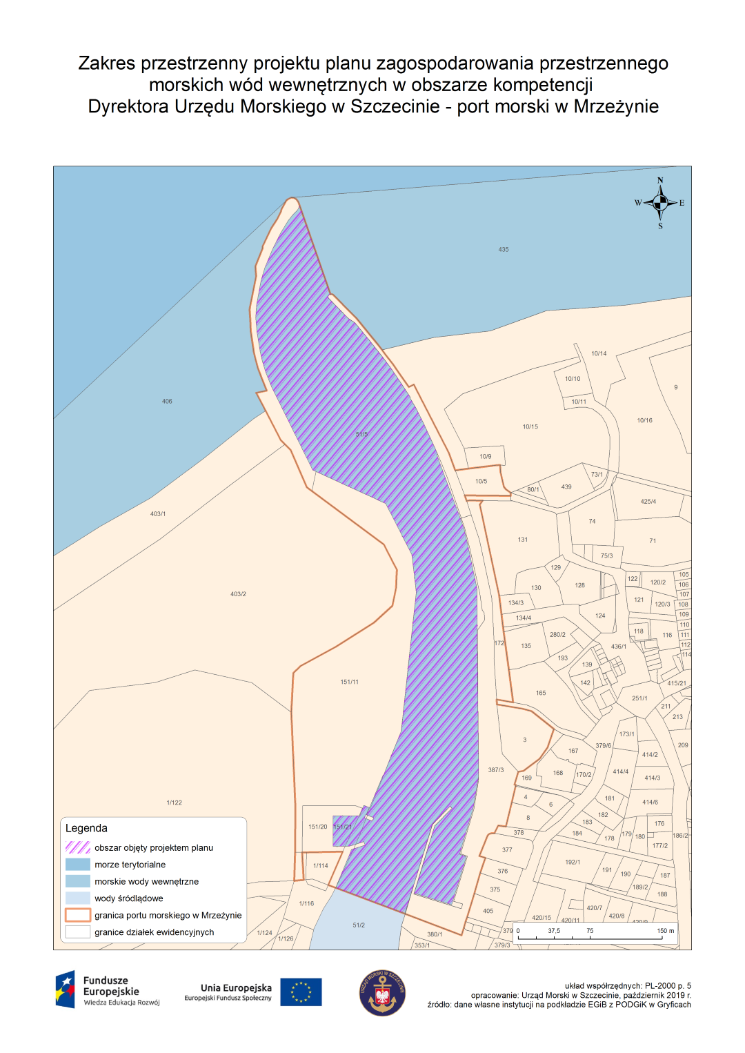 Mapa obrazująca obszar projektu planu